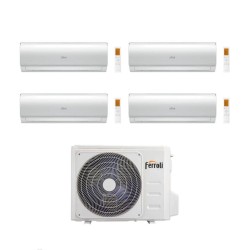 Ferroli Climatizzatore Quadri split Ambra 9+9+9+12 con 2CP001DF-28-4 R-32 Inverter Wi-Fi Classe A++