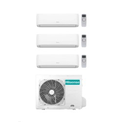 Hisense Climatizzatore Hi Comfort Trial Split 7+7+12 con 5AMW105U4RQC Inverter Wi-Fi R-32 Classe A++