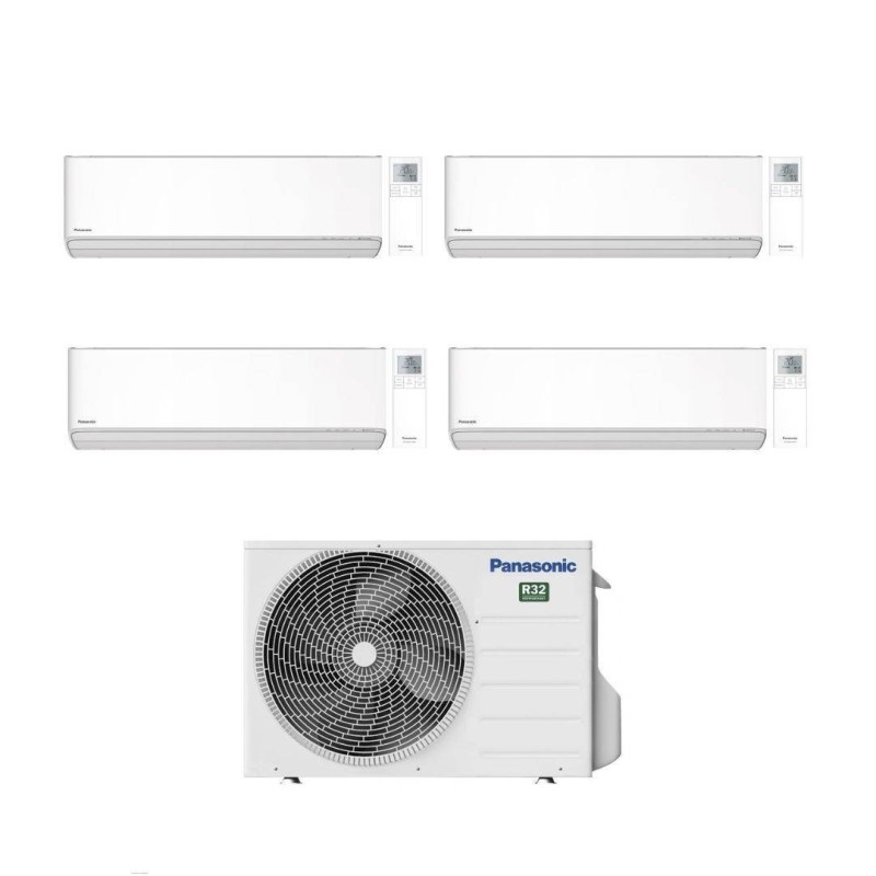 Panasonic Climatizzatore Quadri Split Etherea White 9+9+9+9 CU-4Z80TBE Inverter R-32 Wi-Fi Classe A++