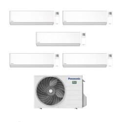 Panasonic Climatizzatore Penta Split Etherea White 9+9+9+12+12 con CU-5Z90TBE Inverter R-32 Wi-Fi Classe A++