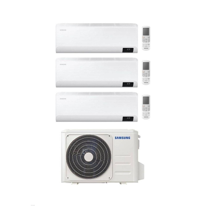 Samsung Climatizzatore Trial Split Cebu 12+12+12 con AJ068TXJ3KG/EU Inverter Wi-Fi Classe A++