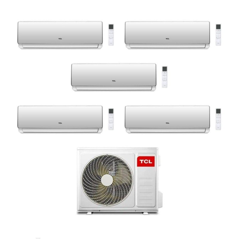 TCL Climatizzatore Inverter Penta Split Elite F2 serie SN F2S0 9+9+9+9+12 con MT4250 Wi-Fi R-32 Classe A++