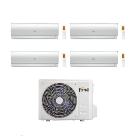 Ferroli Climatizzatore Quadri split Giada 9+9+9+9 con 2CP001SF-28-4  R 32 Inverter Wi-Fi Classe A++