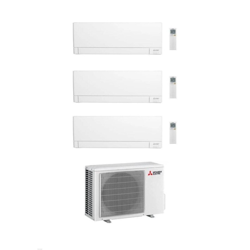 Mitsubishi Climatizzatore Trial Split Linea Plus MSZ-AY VGK 9+9+15 con MXZ-3F68VF Inverter R-32 Wi-Fi Classe A++