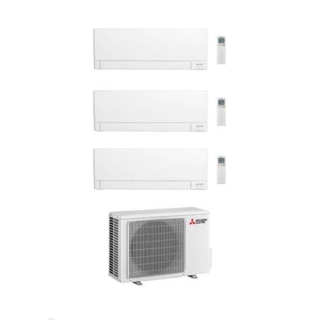 Mitsubishi Climatizzatore Trial Split Linea Plus MSZ-AY VGK 12+15+15 con MXZ-3F68VF Inverter R-32 Wi-Fi Classe A++