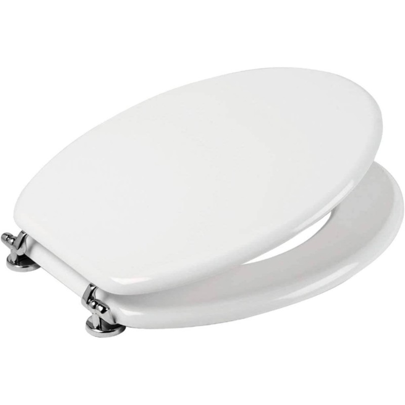 Iceberg Sedile Copriwater Tavoletta Universale Bianco per Bagno 44x37x4cm con int. 15cm