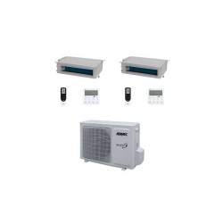 Aermec Climatizzatore Condizionatore Dual Split Canalizzato MPG/D 9+9 con MPG520 R-32 Inverter Comando Incluso Classe A++