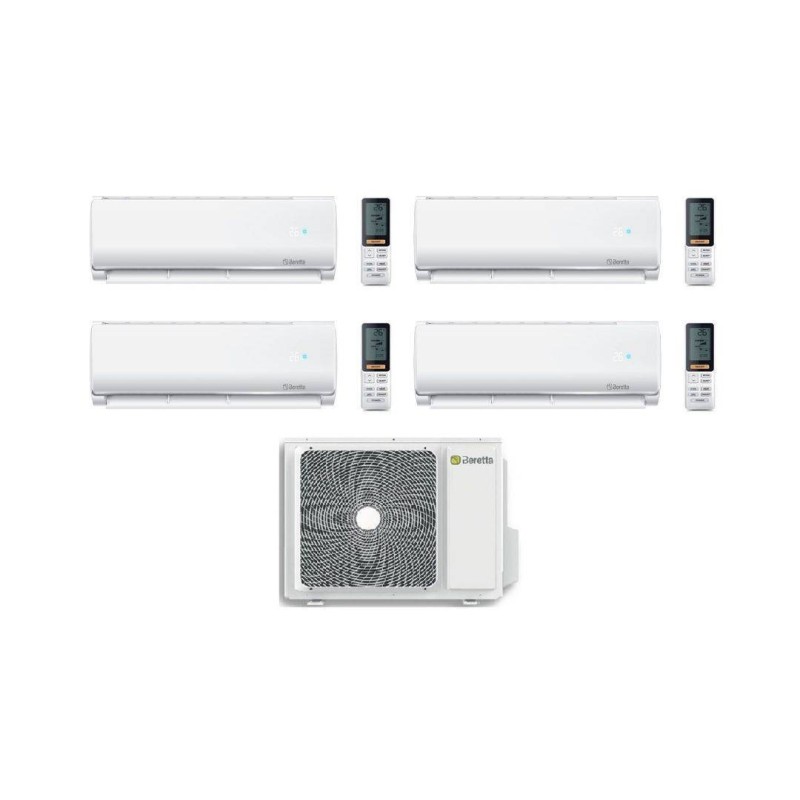 Beretta Climatizzatore Quadri split Breva E 9+9+9+12 con EX24000-4 R-32 Inverter Wi-Fi Optional Classe A++
