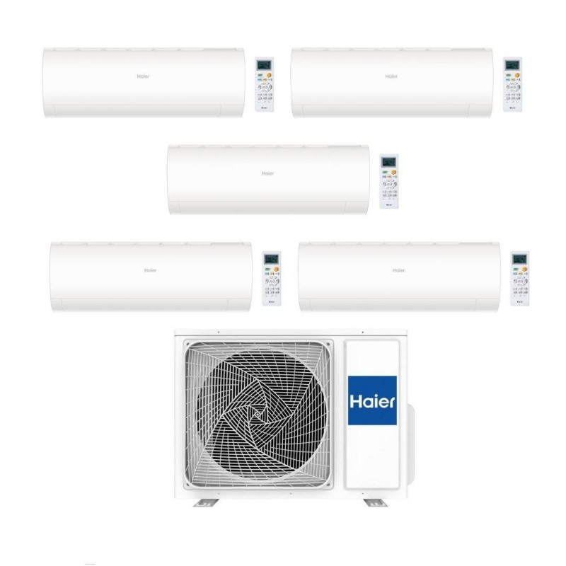 Haier Climatizzatore Pentasplit Pearl 7+7+7+12+12 con 5U90S2SS5FA Inverter R-32 Wi-Fi Classe A++/A+