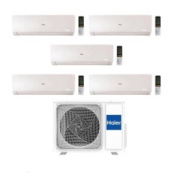 Haier Climatizzatore Penta Split Flexis Plus White 7+7+9+12+18 Con 5U105S2SS5FA Inverter Wi-Fi Classe A++