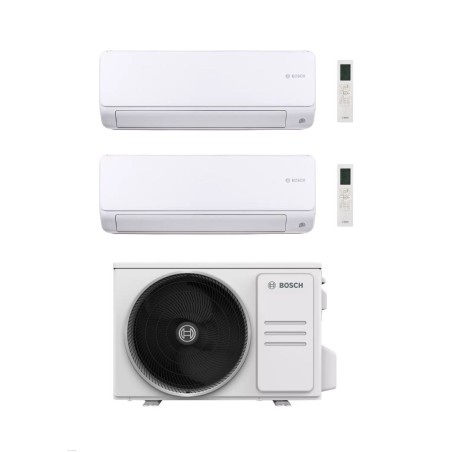 Bosch Climatizzatore Dual Split Climate 6000i 12+12 con 5000M 53/2 E Inverter R 32 Wi-Fi Optional Classe A++