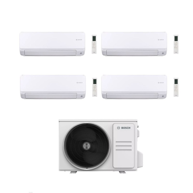 Bosch Climatizzatore Quadri Split Climate 6000i 9+9+9+12 con 5000M 105/4 E Inverter R 32 Wi-Fi Optional Classe A++