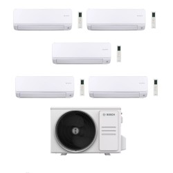 Bosch Climatizzatore Penta Split Climate 6000i 9+9+9+9+12 con 5000M 125/5 E Inverter R 32 Wi-Fi Optional Classe A++