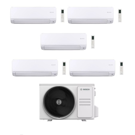 Bosch Climatizzatore Penta Split Climate 6000i 9+9+9+9+18 con 5000M 125/5 E Inverter R 32 Wi-Fi Optional Classe A++