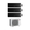 Mitsubishi Climatizzatore Trial Split Kirigamine Zen MSZ-EF Nero 12+12+15 con MXZ-3F68VF Inverter R32 WiFi Classe A++