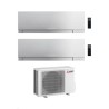Mitsubishi Climatizzatore Dual Split Kirigamine Zen MSZ-EF Silver 9+9 con MXZ-2F33VF Inverter R32 WiFi Classe A++