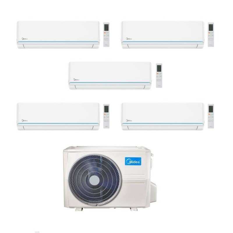 Midea Climatizzatore Penta Split serie Evolution 9+9+9+9+9 con M5OE-42HFN8-Q Inverter R 32 Wi-Fi Classe A++