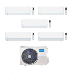 Midea Climatizzatore Penta Split serie Evolution 9+9+9+9+18 con M5OE-42HFN8-Q Inverter R 32 Wi-Fi Classe A++