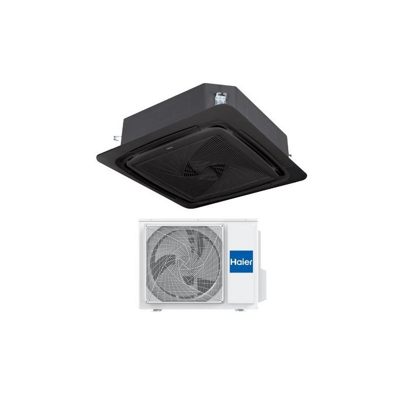 Haier Climatizzatore Monosplit A Cassetta A 4 Vie Round Flow 55000 Btu Trifase Nero ABH160K1ERG(H) Wi-Fi optional R-32