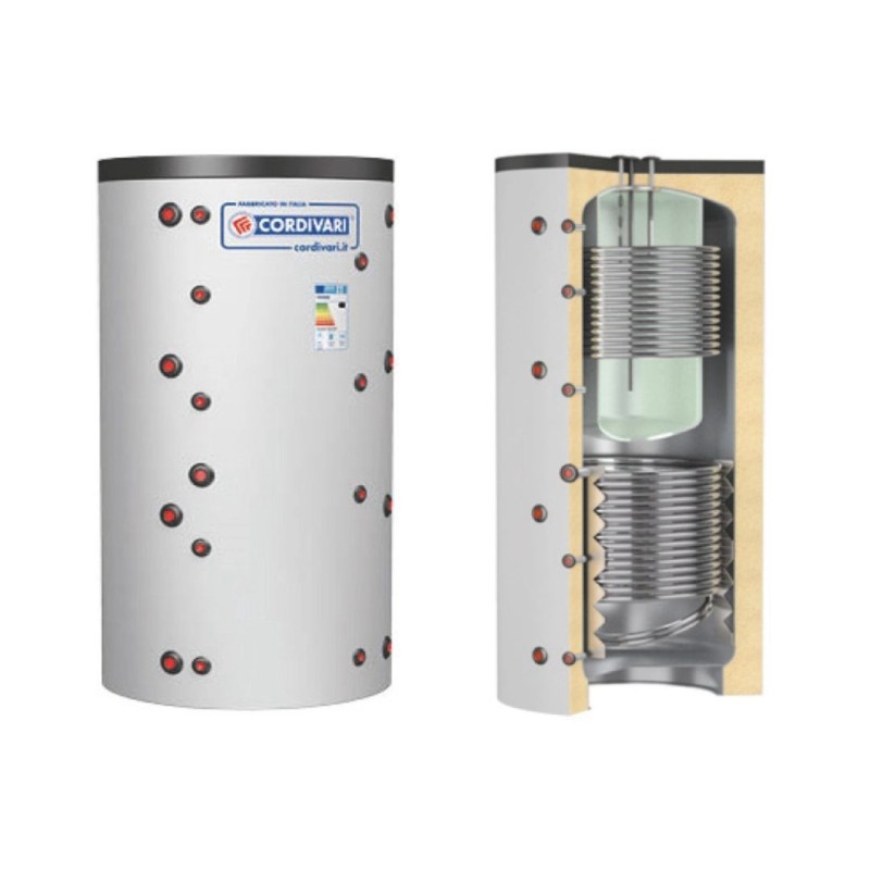 Cordivari Termoaccumulatore Combi 3 WB 1500 L con 2 Scambiatori Fissi a Coibentazione Rigida in Polywarm