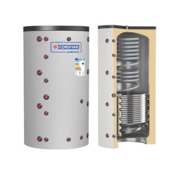 Cordivari Termoaccumulatore Eco Combi 2 Domus VB  300 L con 1 Scambiatore corrugato e 1 Fisso a Coibentazione Rigida