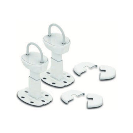 Cordivari Kit 2 Supporti a Pavimento per Termosifoni Tubolari Ardesia Bianco