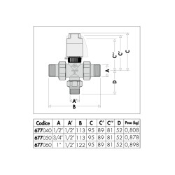 copy of copy of copy of copy of COPPIA VALVOLA A SQUADRA TERMOSTATICA E DETENTORE 3/8"  ARTECLIMA