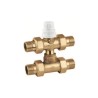 CALEFFI Valvola di Zona A 4 Vie Predisposta per Comando Elettrotermico Attacchi 3/4” a Bocchettone in Ottone