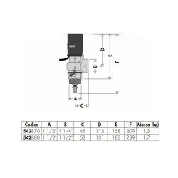 1-1/2"M X 1-1/2"F ad Azione Positiva