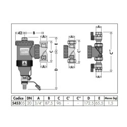 1" Corpo in Tecnopolimero