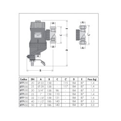 Autopulente Semiautomatico Completo di By-Pass DN50 ø1"1/2