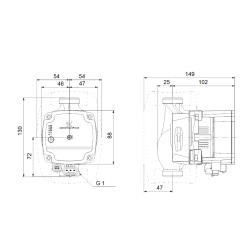 GRUNDFOS ALPHA 1 L 25-60 180 1"1/2