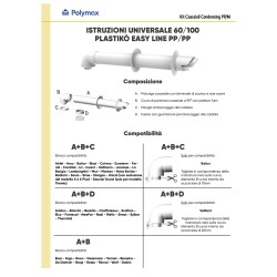 copy of copy of copy of Prolunga Coassiale Condensazione PPS/PVC M/F FERRARI DA 50cm o 100cm D.60/100