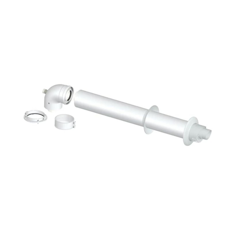 POLYMAX Kit Coassiale Scarico Fumi Orizzontale MOD.003 Adattabile Baxi Roca Termet per Caldaie
