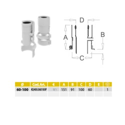 copy of copy of copy of copy of Prolunga Coassiale Condensazione PPS/PVC M/F FERRARI DA 50cm o 100cm D.60/100