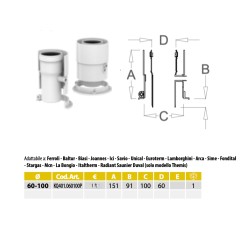 copy of copy of copy of copy of copy of Prolunga Coassiale Condensazione PPS/PVC M/F FERRARI DA 50cm o 100cm D.60/100