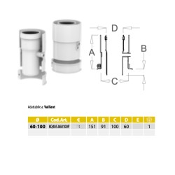 copy of copy of copy of copy of copy of copy of copy of copy of Prolunga Coassiale Condensazione PPS/PVC M/F FERRARI DA 50cm o 1
