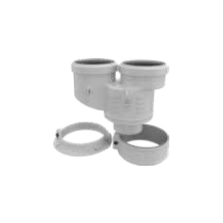 POLYMAX Sdoppiatore Fumi Universale Eco Stabile Ø80/80mm Per Caldaie Con Prelievo Fumi