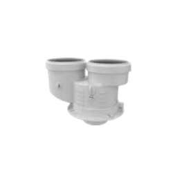 POLYMAX Sdoppiatore Fumi Mad.001 Eco Stabile Ø80/80mm Adattabile a Ferroli Arca Stargas Per Caldaie Con Prelievo Fumi