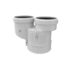 POLYMAX Sdoppiatore Fumi Mad.005 Eco Stabile Ø80/80mm Adattabile a Vaillant Per Caldaie Con Prelievo Fumi