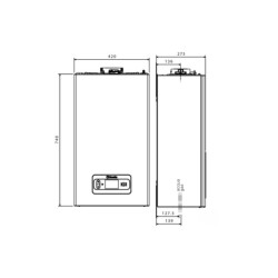copy of copy of copy of Caldaia Beretta Ciao AT 25 CSI LX Low Nox A Condensazione Metano Completa Di Kit Fumi