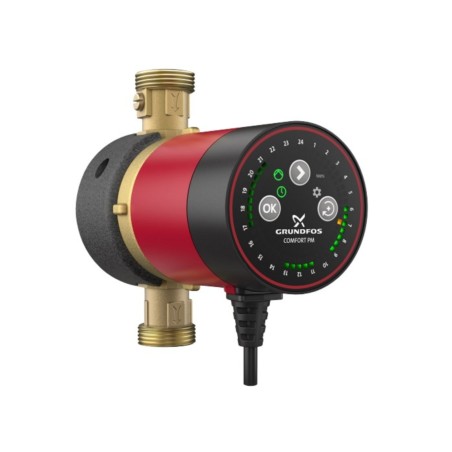 GRUNDFOS Comfort Digital con Timer 15-14BDT PM Circolatore a Rotore Bagnato  1/2"
