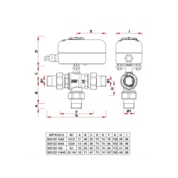 FAR Valvola Deviatrice 3 Vie Motorizzata 3/4" a Sfera per Impianti Riscaldamento art 3020