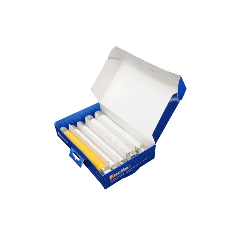 Tecnogas Kit Flessibili Estensibili Acciaio Inox Rivestiti per Caldaia 5 Pezzi 20-40 Cm Gas 3/4