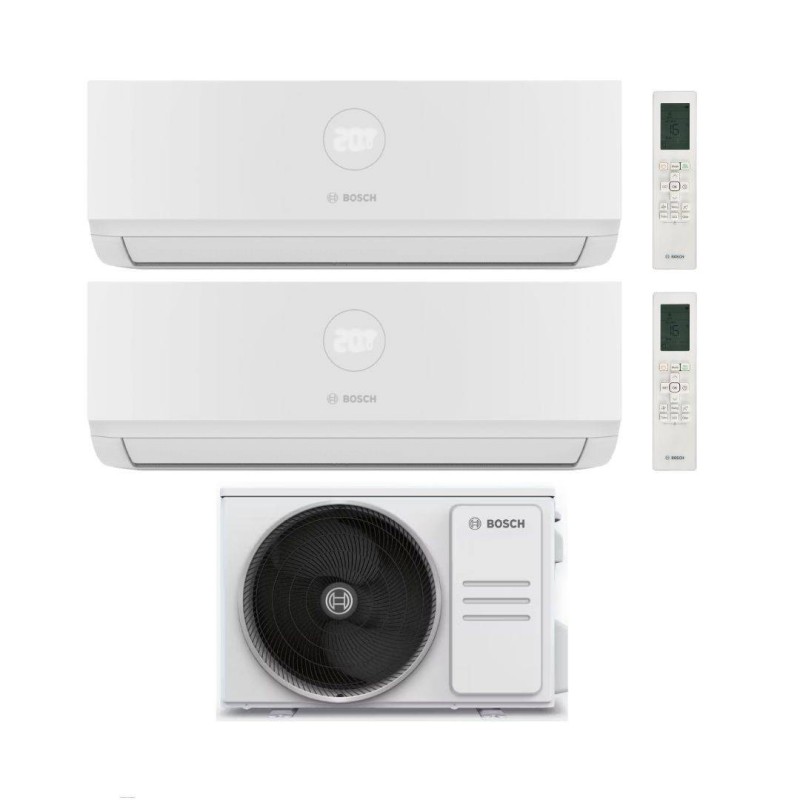 Bosch Climatizzatore Dual Split Climate 3000i 7+7 con 5000M 79/3 E Inverter R 32 Wi-Fi Optional Classe A++