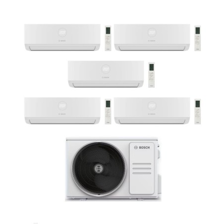 Bosch Climatizzatore Penta Split Climate 3000i 7+7+9+9+9 con 5000M 125/5 E Inverter R 32 Wi-Fi Optional Classe A++