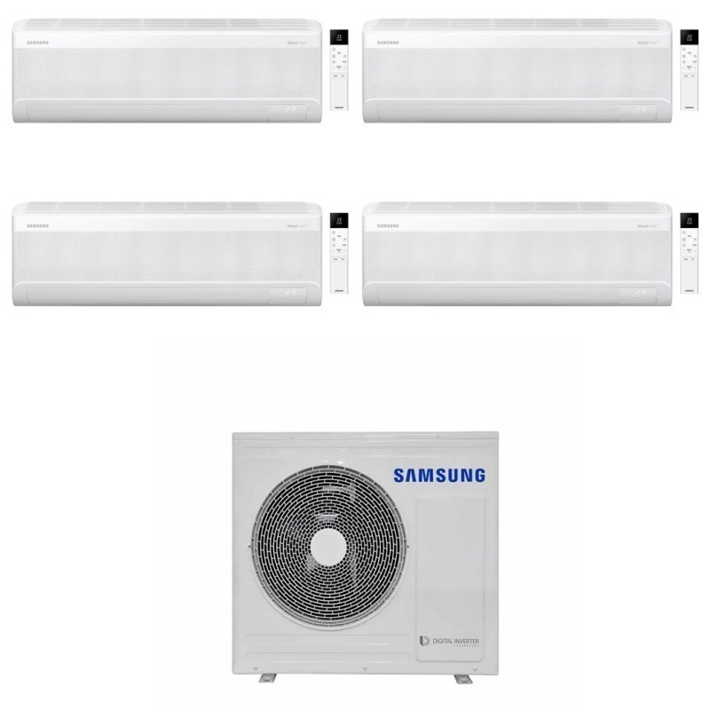 Samsung Climatizzatore Quadri Split Windfree Avant S2 7+7+7+7 BTU con AJ100TXJ5KG/EU Inverter R-32 Wi-Fi Classe A++