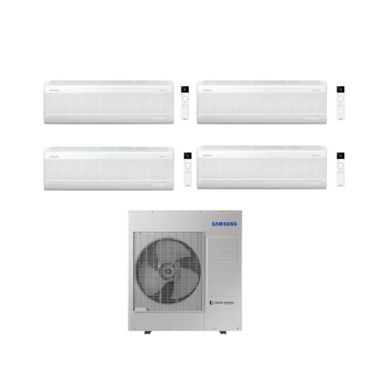Samsung Climatizzatore Quadri Split Windfree Elite S2 7+7+7+12 BTU con AJ100TXJ5KG/EU Inverter R-32 Wi-Fi Classe A++