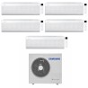 Samsung Climatizzatore Penta Split Windfree Avant S2 9+9+9+9+9 BTU con AJ100TXJ5KG/EU Inverter R-32 Wi-Fi Classe A++