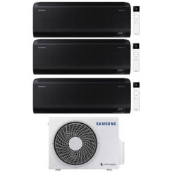 Samsung Climatizzatore Trial Split Windfree Black 9+9+12 BTU con AJ080TXJ4KG/EU Inverter R-32 Wi-Fi Classe A++